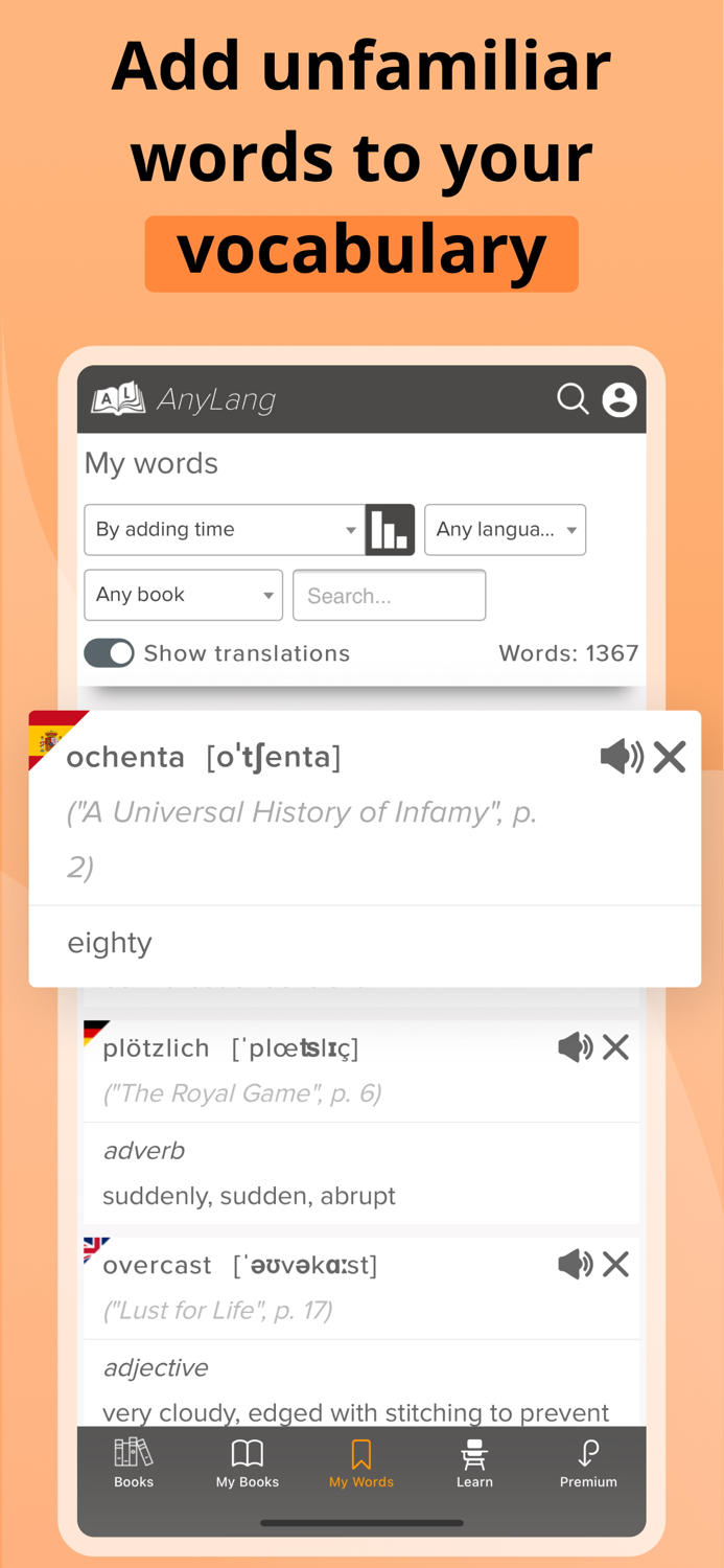 AnyLang Read watch and learn