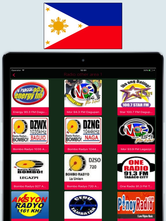 Radio Philippines FM / Live Radyo Stations Online iPad screenshot