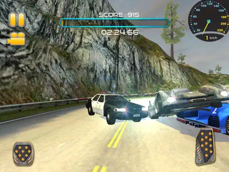 Police Car Chase:Off Road Hill Racing