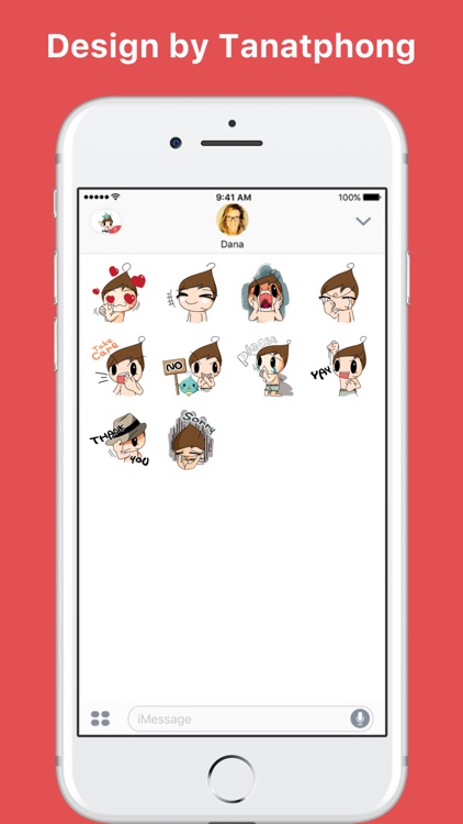 Kuriboy stickers by Tanatphong for iMessage