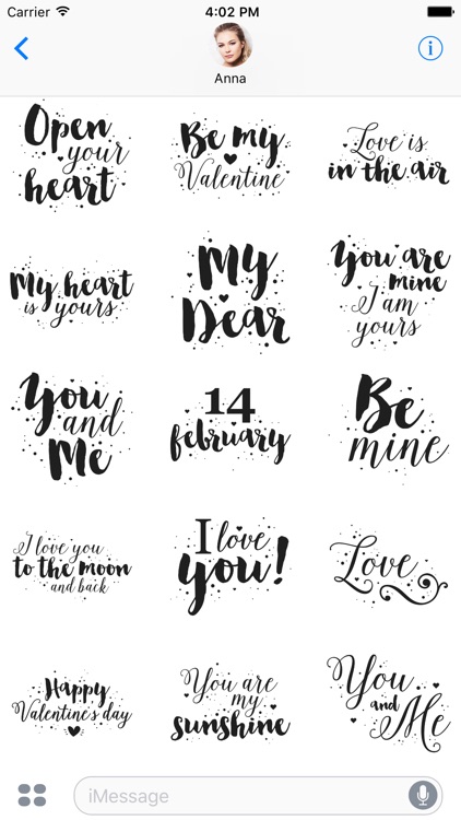 Valentine's Day Handwritten Love Stickers
