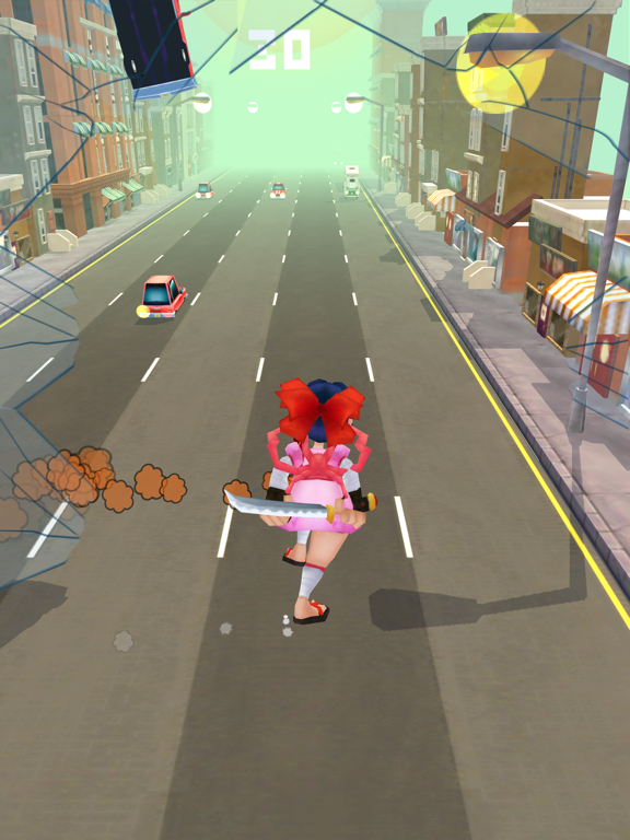 ninja running road iPad screenshot