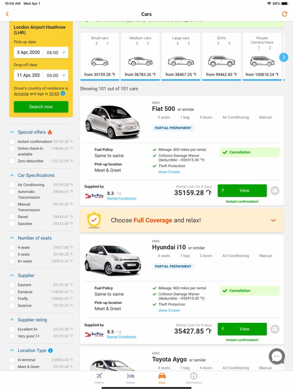 Cheap Air Tickets. iPad screenshot 6 - Travel app