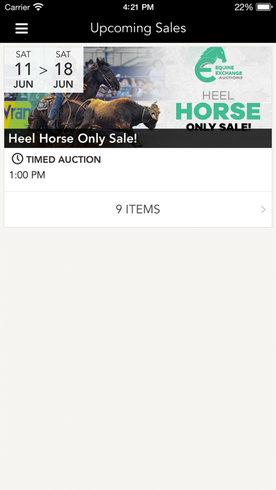 Equine Exchange Auctions Screenshot