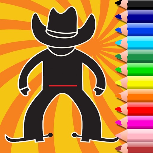 Free Cowboys Coloring Game For Children Version Icon