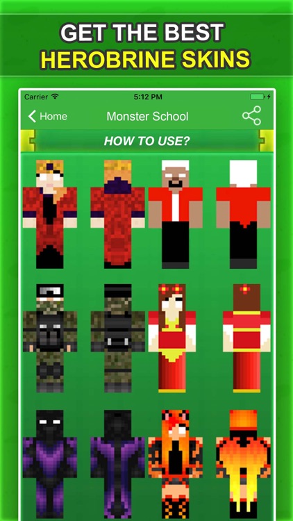 Monster School & Herobrine Skins For Minecraft PE by fatna chaib