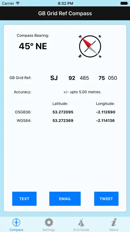 GB Grid Ref Compass screenshot 1 of 3