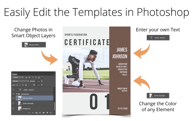 Screenshot #2 pour PrintPerfect - Certificate Templates for Photoshop