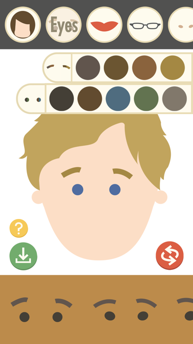 Screenshot #1 pour Ki'i 〜シンプルでおしゃれな似顔絵アイコン作成アプリ キー 〜