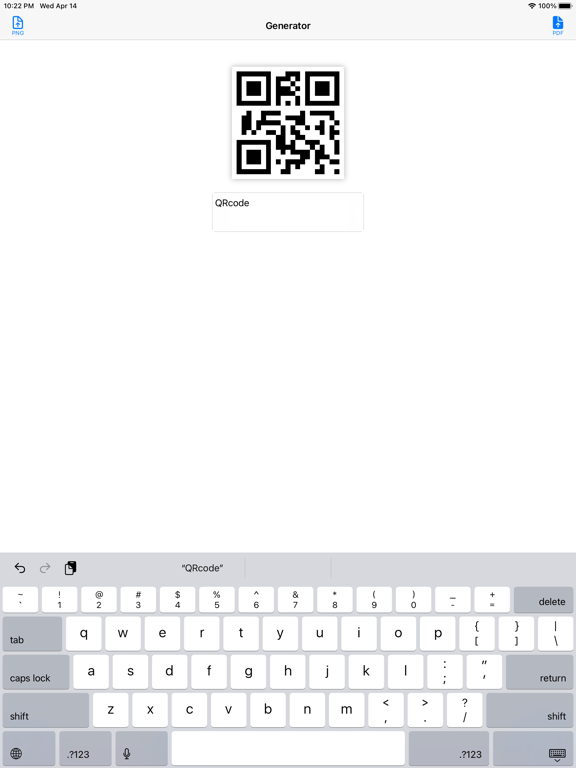 QR-Code Generator Screenshots