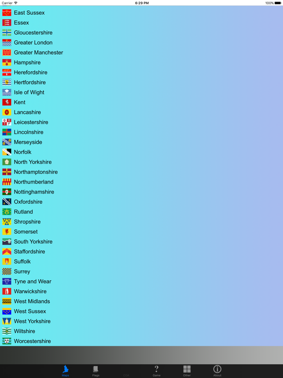 Screenshot #6 pour English Counties, Flags and Maps