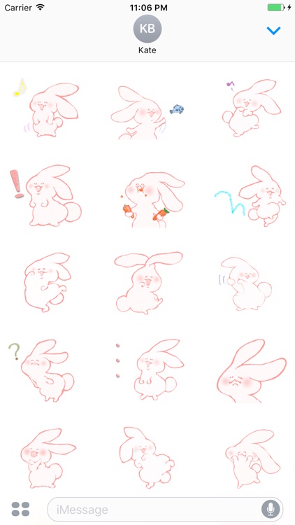 Gwen The Cute Little Bunny Stickers