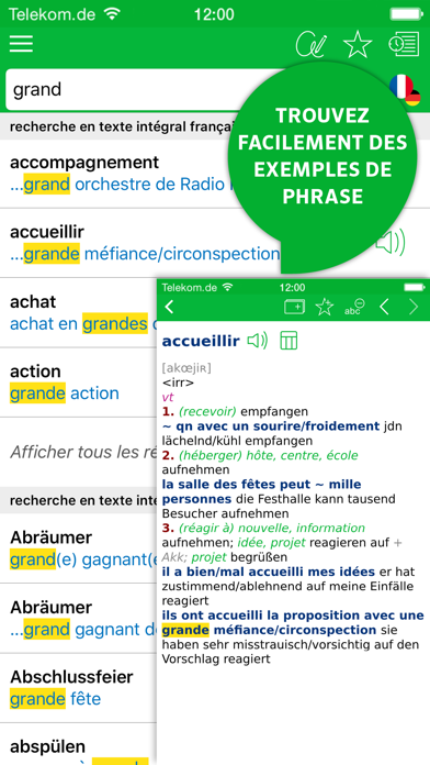 Screenshot #2 pour Dictionnaire Allemand PONS