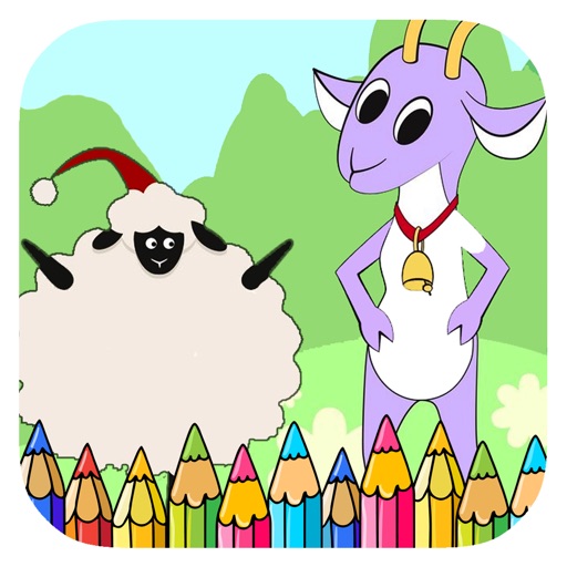 Sheep And Goats Coloring Book Games For Kids Icon