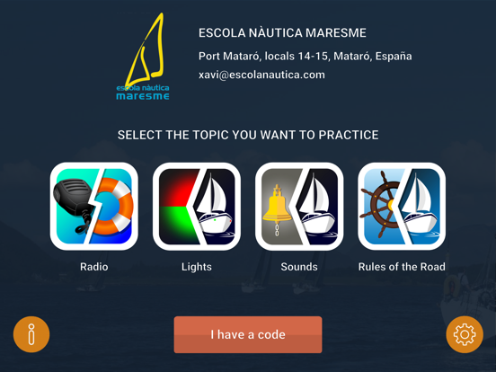 My nautical school iPad screenshot