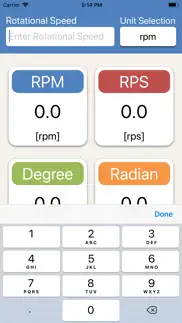 rotational speed converter iphone screenshot 4
