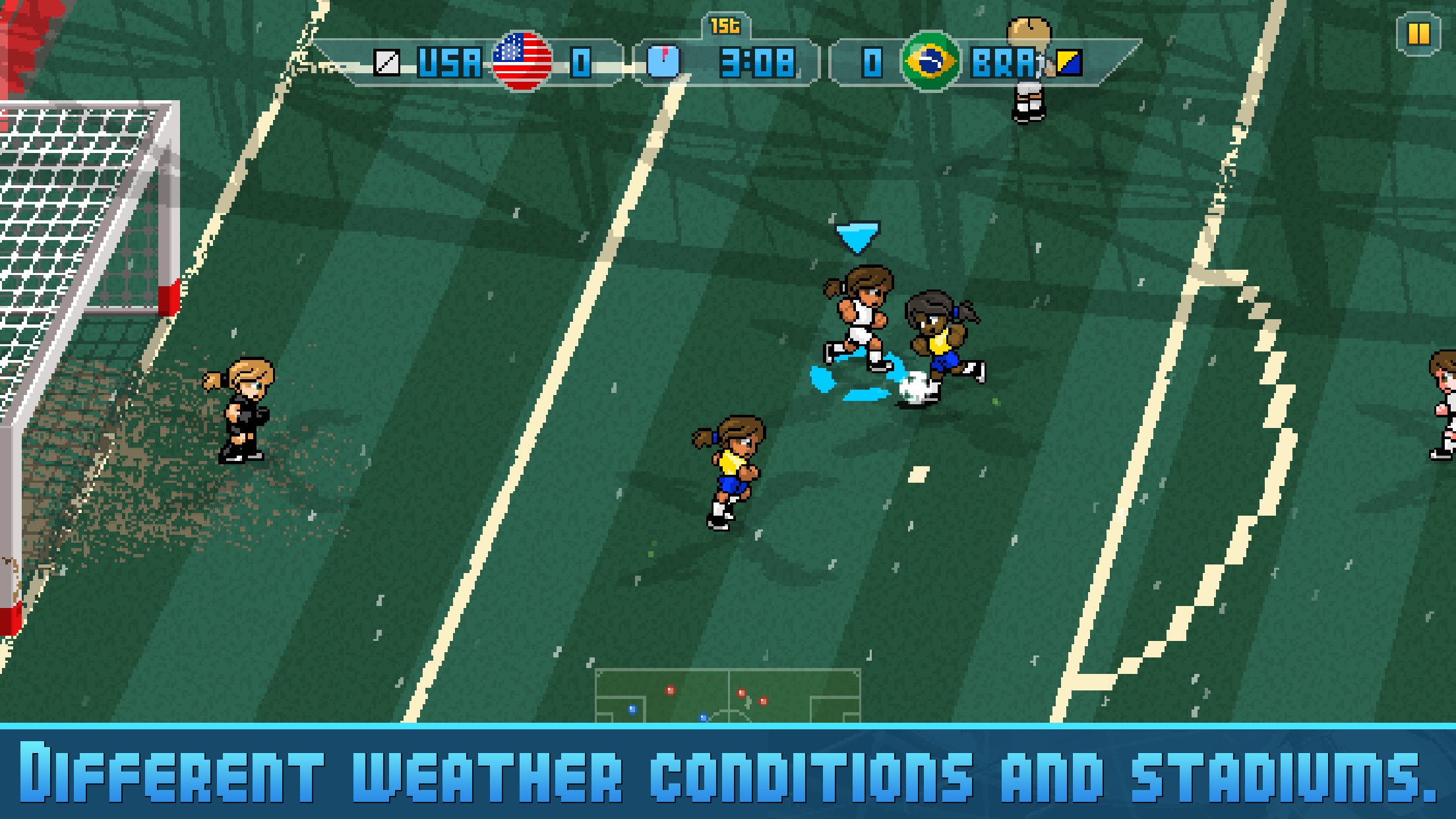 Screenshot do app Pixel Cup Soccer 16