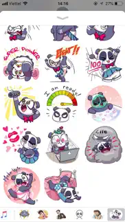 How to cancel & delete cute panda pun funny stickers 1