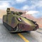 Fighting game between tanks and robots to death, a battle game between a combat tank against the robot attack