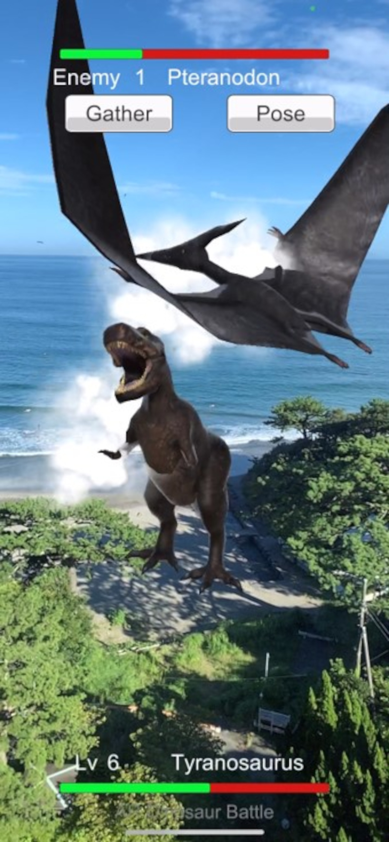 AR Dinosaur Battle (ARDB)