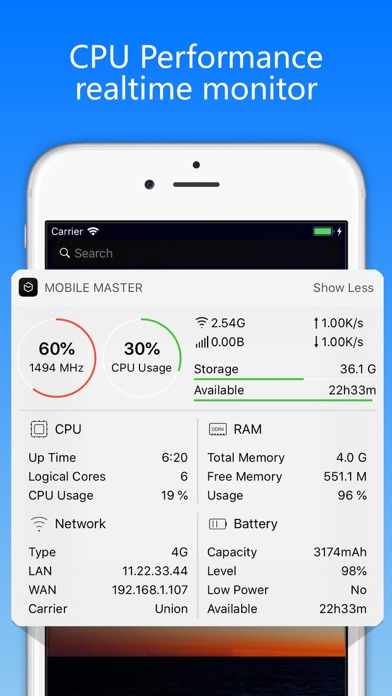 Screenshot #1 pour Mobile Master-CPU Master