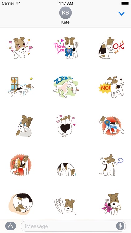 Cute Wire Fox Terrier Dog Stickers Pack