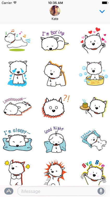 Westie Dog - Stickers for iMessage