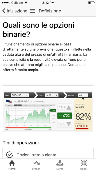 Screenshot #2 pour Opzioni Binarie Trading Italia