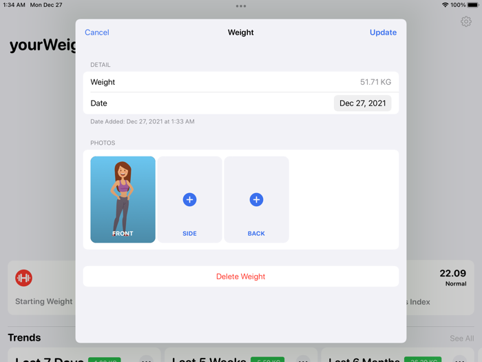 yourWeight Weight Tracker