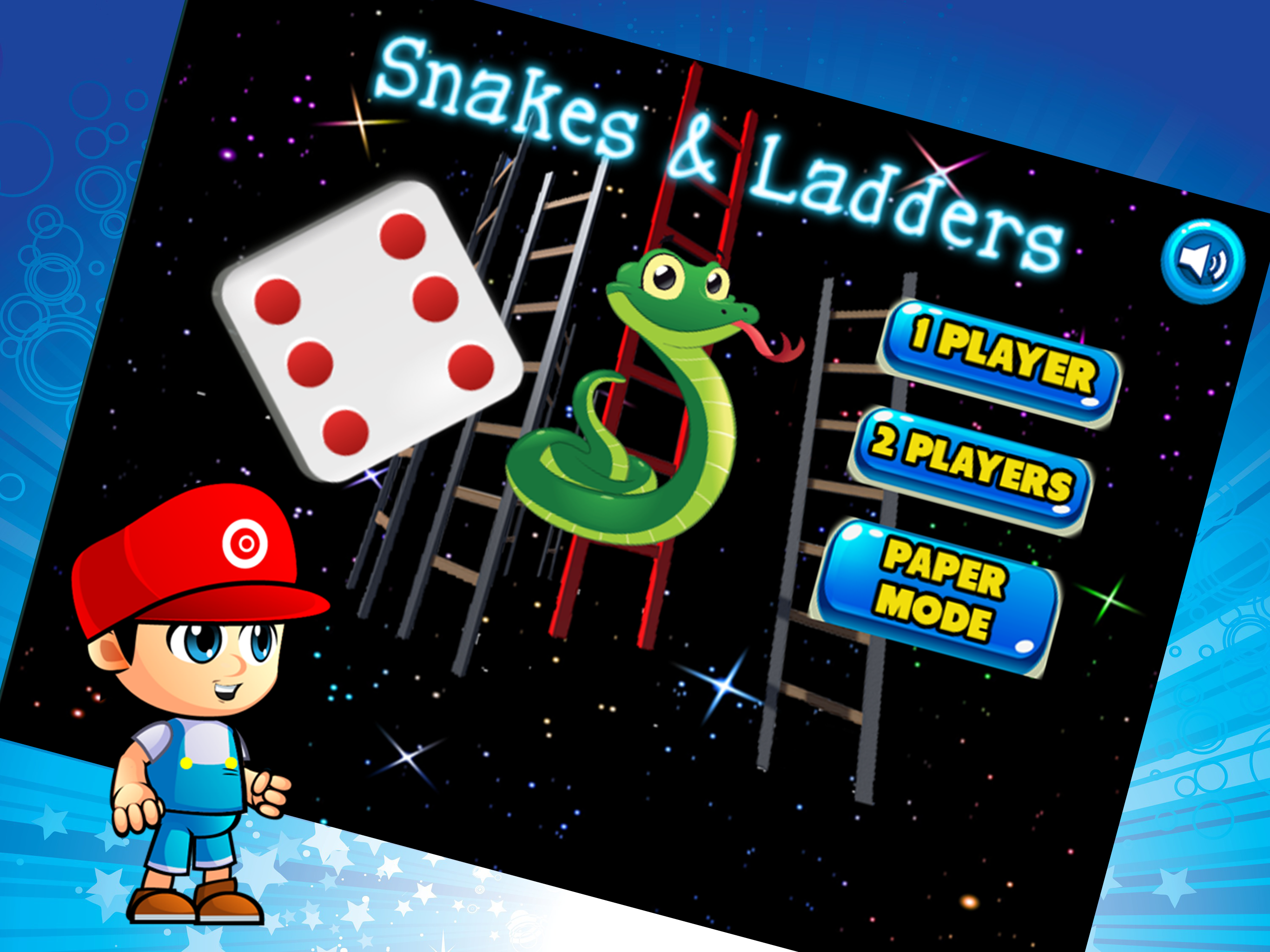 Free Glow Doodle Snakes And Ladders Board Game