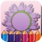 Game Coloring Book of flowers for adult and children