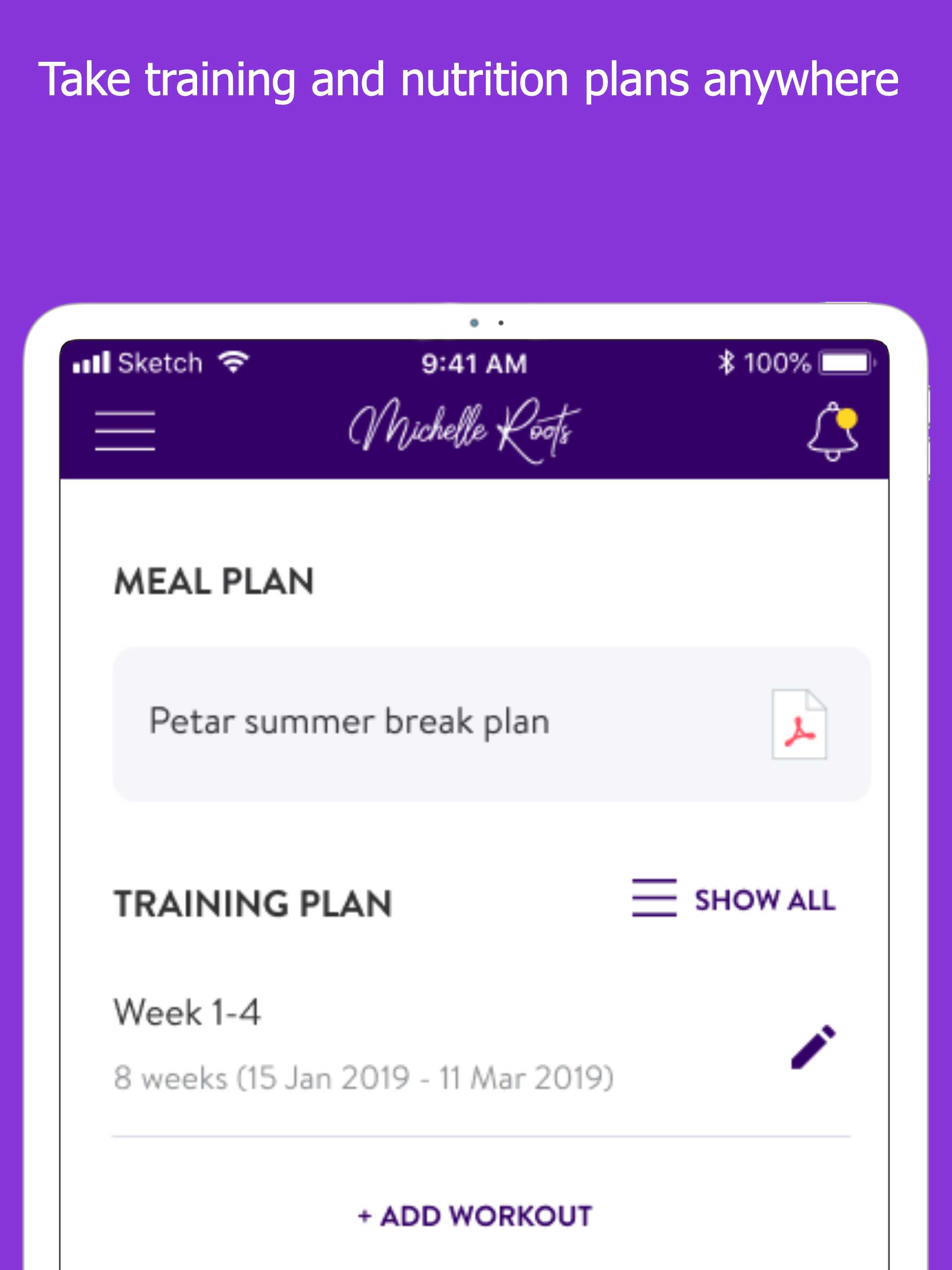 Michelle Roots Fitness App