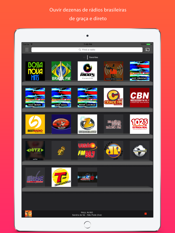 Screenshot #4 pour Rádios Brasil : o melhor de rádio brasileiro