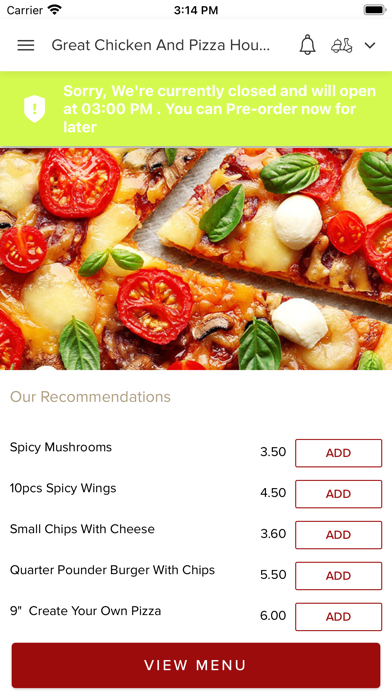 Great Chicken And Pizza House Screenshot