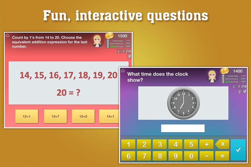 Grade 2 Math Common Core: Cool Kids’ Learning Game screenshot 2