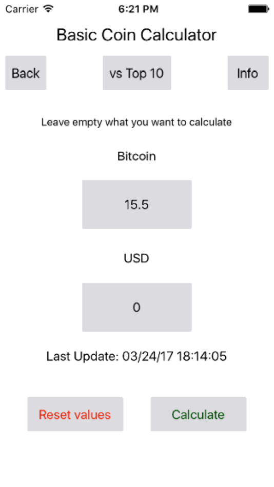 #3. Basic Coin Calculator (iOS) 由: Gergely Nagy
