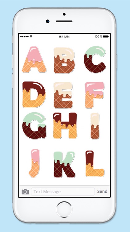 Ice Cream Letters and Numbers Sticker Pack