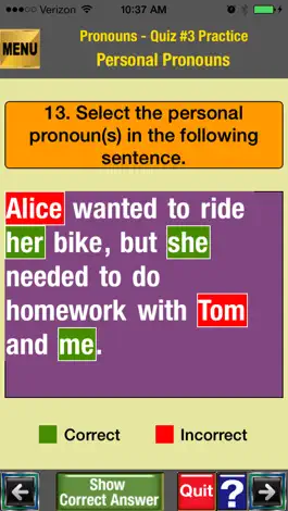 Game screenshot easyLearn Parts of Speech in English Grammar hack