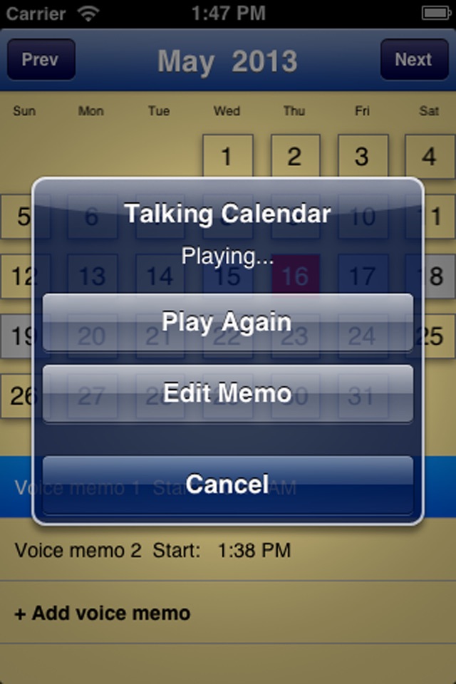 Talking Calendar screenshot 3