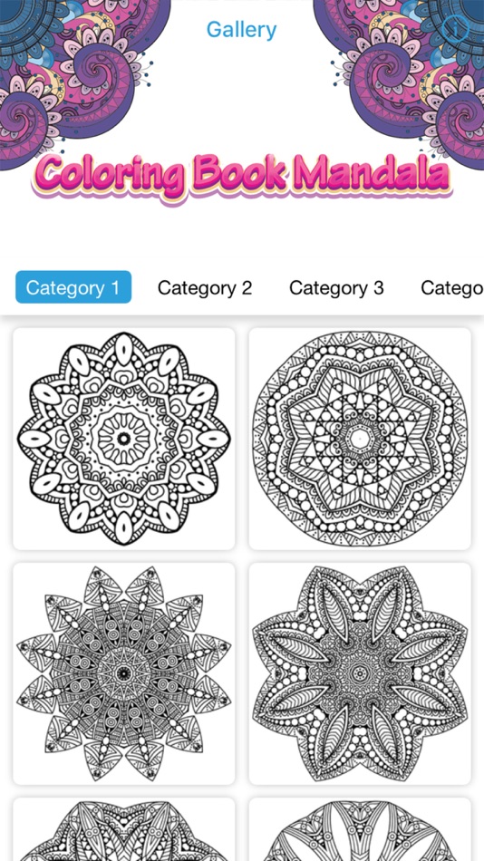 coloring book mandala art therapy nature for adult - 1.0 - (iOS)