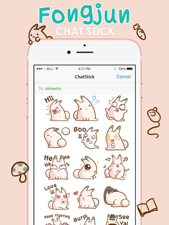 Screenshot #4 pour ฟองจัน สติกเกอร์ สำหรับ iMessage ฟรี