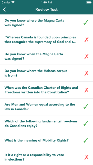 Canadian Citizenship Test 2025 Screenshot