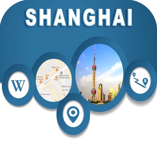Shanghai China Offline City Maps Navigation Icon