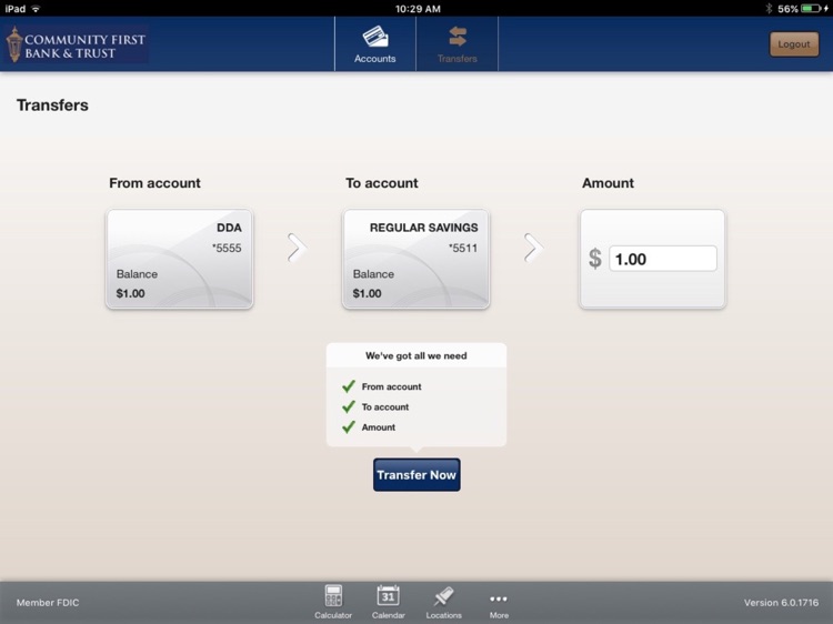 Community First Bank & Trust for iPad screenshot-3
