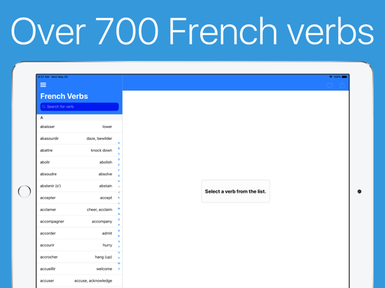 French Verb Conjugator iPad screenshot 6 - Education app