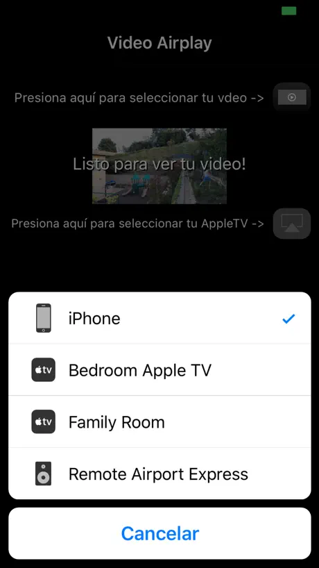 AirPlay Rápido - Para ver tus videos desde iPhone