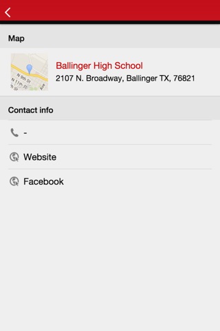 Ballinger ISD screenshot 2