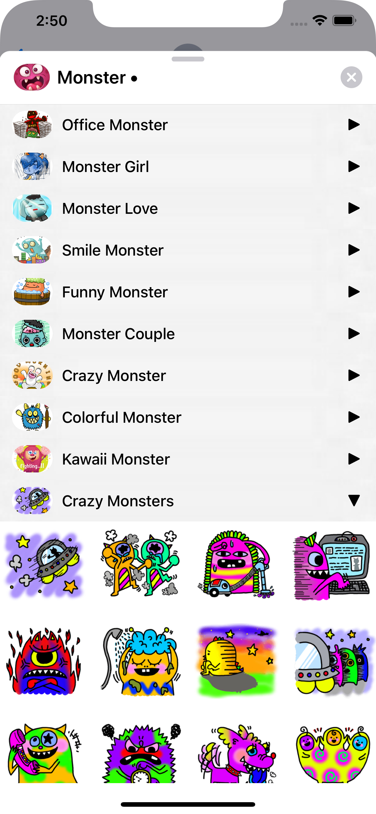 Crazy Monster Stickers screenshot 9