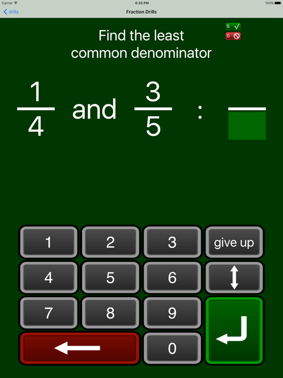 Screenshot #4 pour Fraction Drills