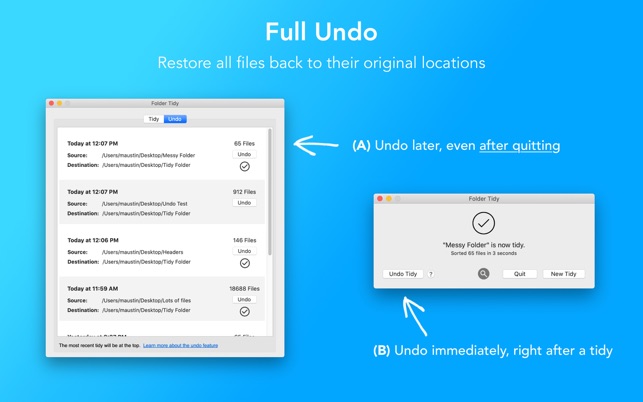 Folder Tidy on the Mac App Store